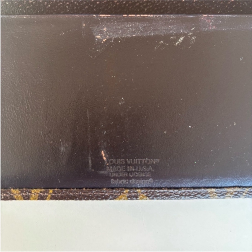 Louis Vuitton Trifold Wallet Vintage 1970s Monogram French Company Checkbook - Picture 6 of 15